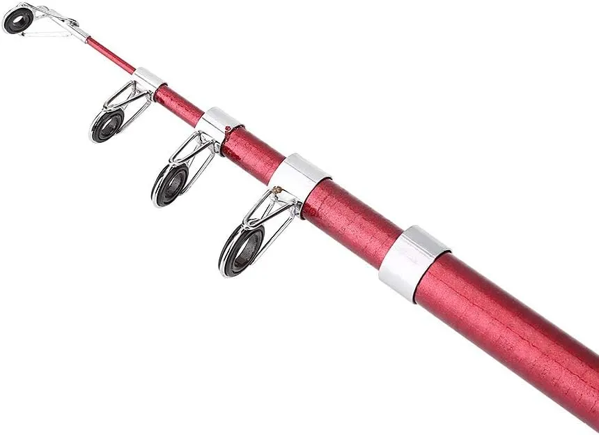 Outdoor Portable 2.1m Lightweight Telescopic Casting Glass Fiber Fishing Rod Reel Tackle Accessory - Perfect for Travel, Camping, River, and Pond Fishing