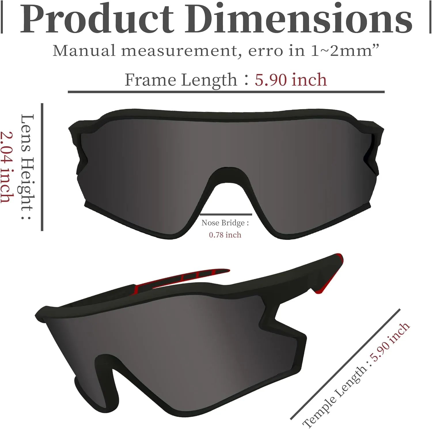 Outdoor Sports Polarized Photochromic Sunglasses for Men & Women TR90 Frame UV Protection for fishing running