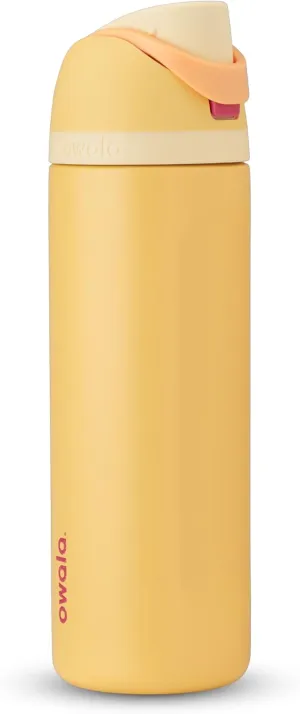 Owala Disney Princess FreeSip Insulated Stainless Steel Water Bottle with Straw for Sports and Travel, BPA-Free Sports Water Bottle, 24 oz, Belle