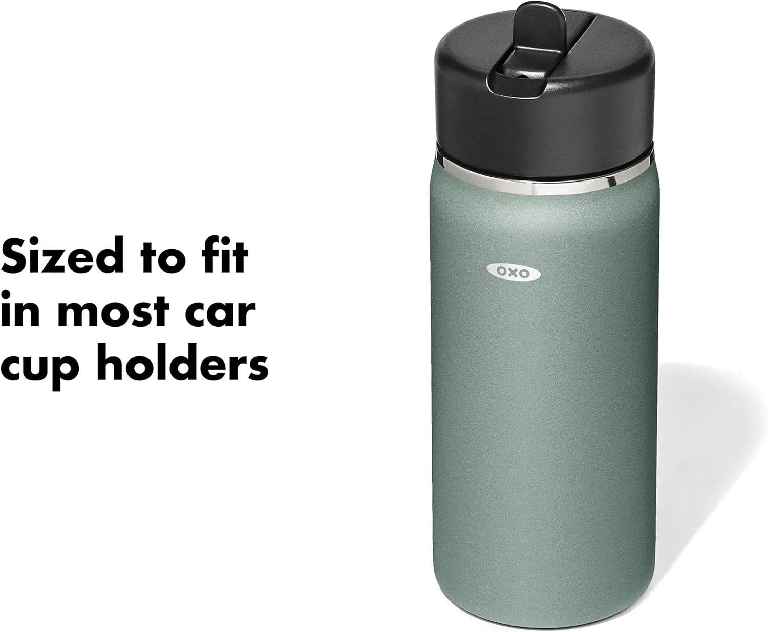 OXO Strive 16oz Wide Mouth Water Bottle with Straw Lid - Jade
