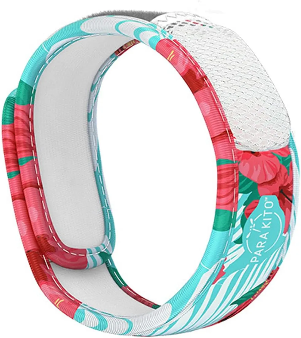 PARA'KITO Mosquito Insect & Bug Protection Wristband - Mosquito Stickers & Bug Spray Alternative - Summer Essentials, Beach Accessories, Hiking & Camping Essentials - Natural Essential Oils (Paradise)