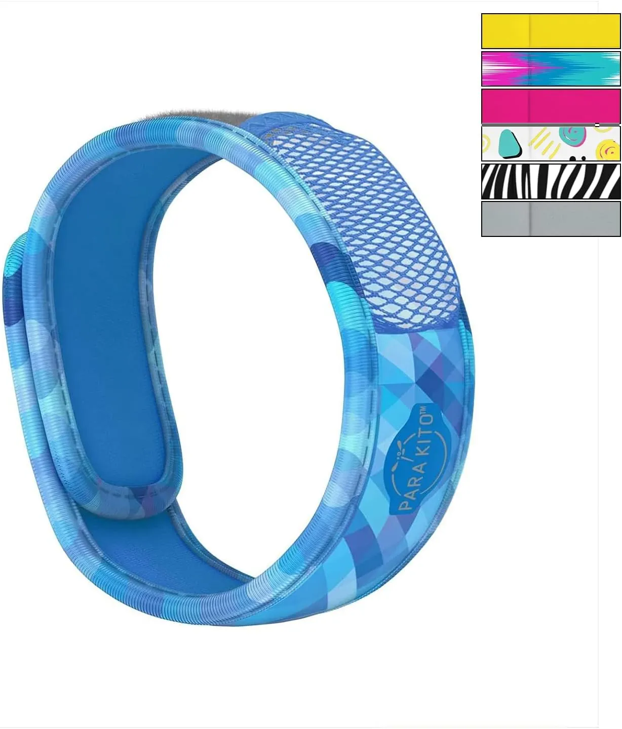 PARA'KITO Mosquito Insect & Bug Protection Wristband - Mosquito Stickers, Bug Spray Alternative - Summer Essentials, Beach Accessories, Hiking & Camping Essentials - Natural Essential Oils (Deep Blue)