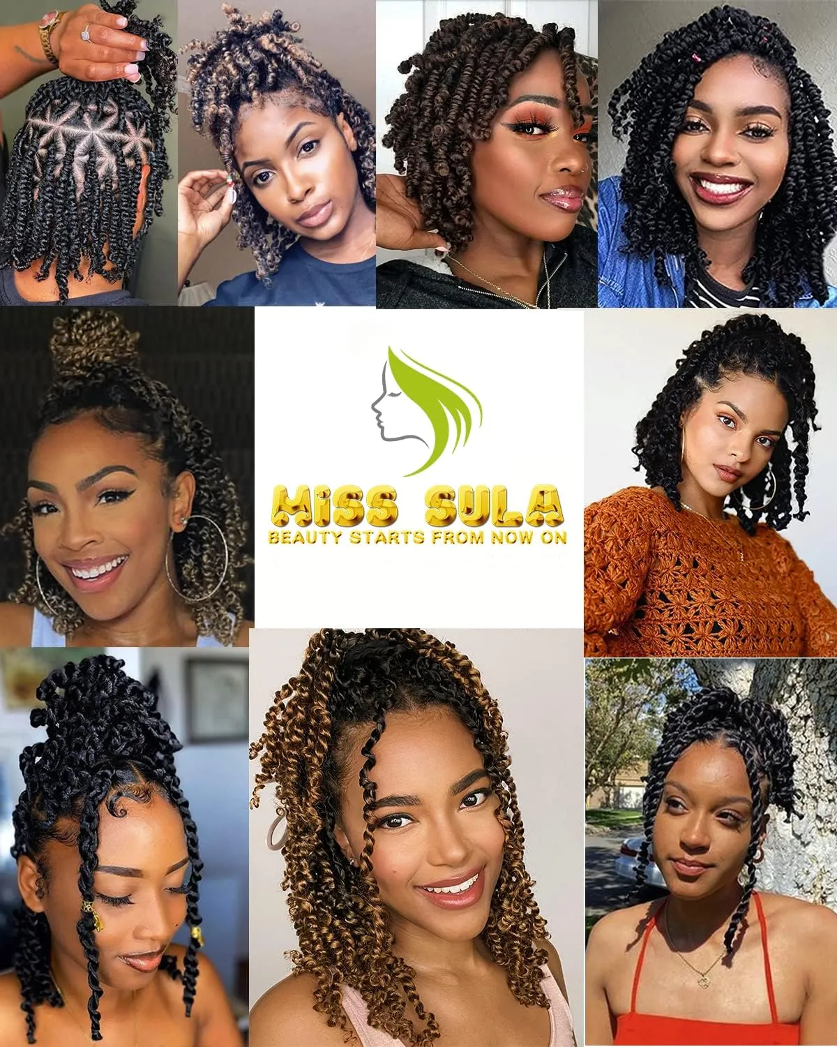 Passion Twist Hair-Pre-twisted Passion Twists,Pre-Looped Crochet Braids Made Of Bohemian Hair Synthetic Braiding Hair Extensions (6 Inch(Pack of 8), 4#)