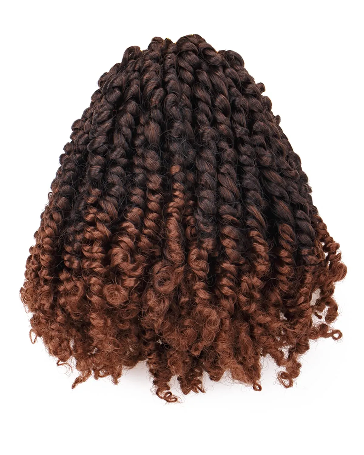 Passion Twist Hair-Pre-twisted Passion Twists,Pre-Looped Crochet Braids Made Of Bohemian Hair Synthetic Braiding Hair Extensions (8 Inch(Pack of 8), T30)