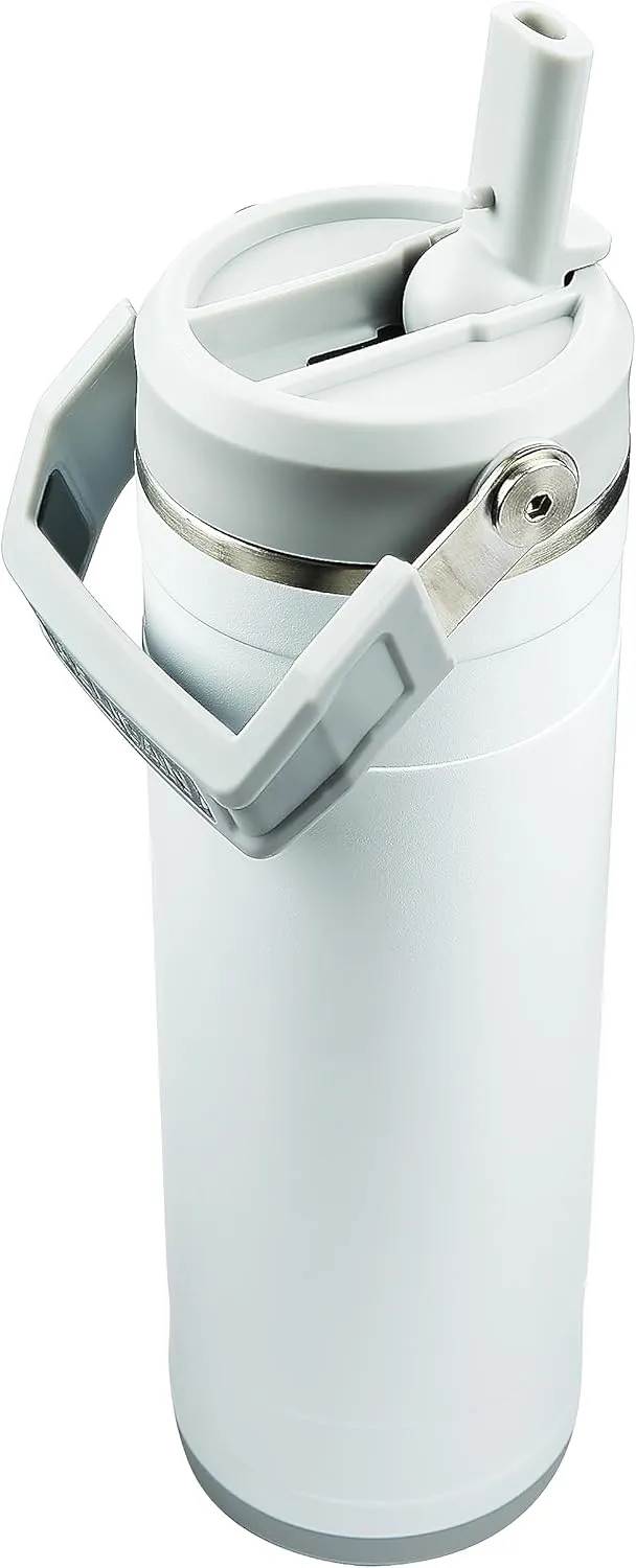 Pelican Hydration Pelican Pacific™ 26 oz Vacuum Insulated Tumbler - Recycled Stainless Steel Double Wall Travel with Dual Lid, Powder Coated Insulated Water Bottle For Cold Drinks, Bright White