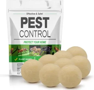 Pest Control Balls, Rodent Repellent, Mouse Repellent, Mice Repellent Indoor, Peppermint Mice to Repel Rats, Roach, Ant & Mosquito, RV Rat Repellant, Mouse Deterrents, Keep Mice Away-8P