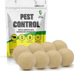 Pest Control, Rodent Repellent, Mouse Repellent,Mice Repellent Indoor, Peppermint Oil to Repel Mice and Rats,Roach, Mosquito, Mice, Spider,Ant, Flea,Bug, Pest Control for House Garage Office Hotel-8P