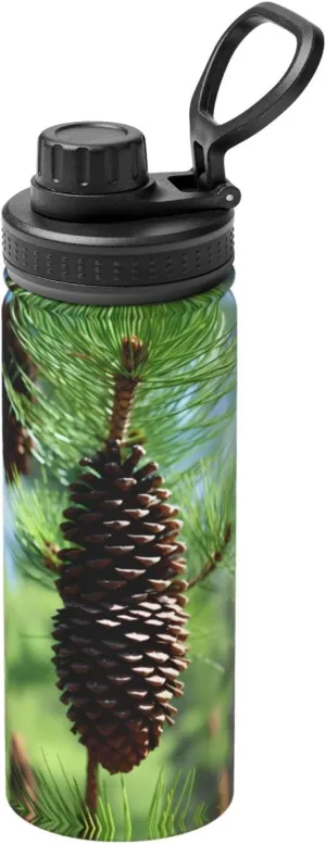 PHAYAH Matsuta Knotweed Camping Hiking Hydration Flask Stainless Steel, Double Walled & Vacuum Insulated Water Bottle