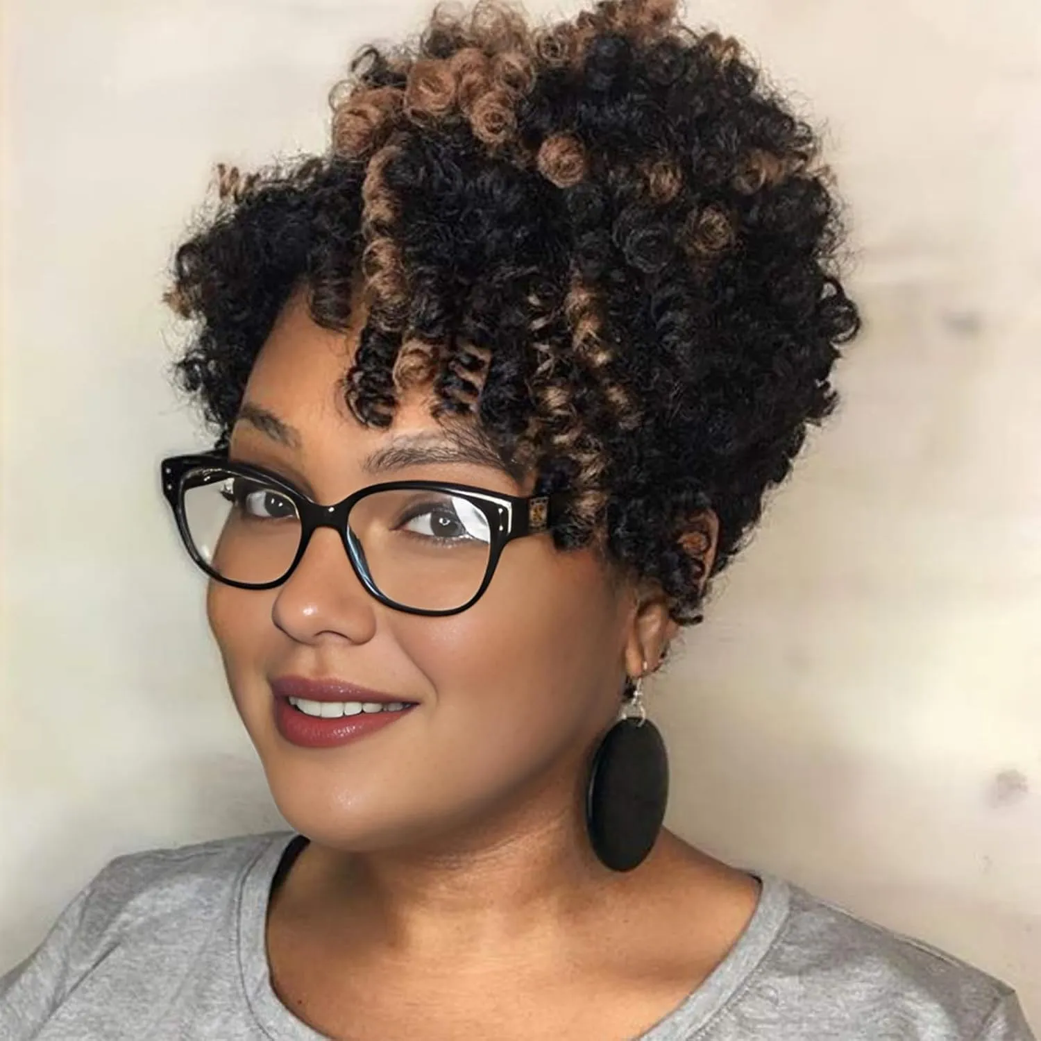 PHOCAS 5Packs 10'' Toin Curl Short Crochet Hair Curl Crochet Braids for Women Natural Black to Golden Blonde