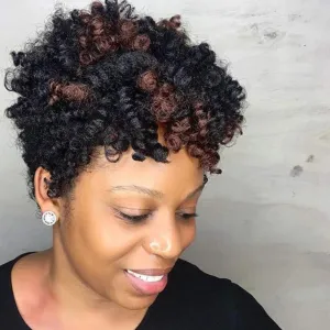 PHOCAS 5Packs 10'' Toin Curl Short Crochet Hair Curly Crochet Braids for Women Natural Black to Brown