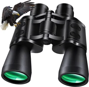 PISEZ 20X50 Binoculars for Adults High Powered with Low Light Vision，Compact Large View Waterproof Binoculars for Bird Watching Hunting Concert Traveling Theater Opera Sightseeing