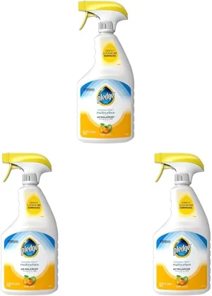 Pledge Multisurface Cleaner, Everyday Clean, Trigger, Fresh Citrus Scent, 25 oz (Pack of 3)