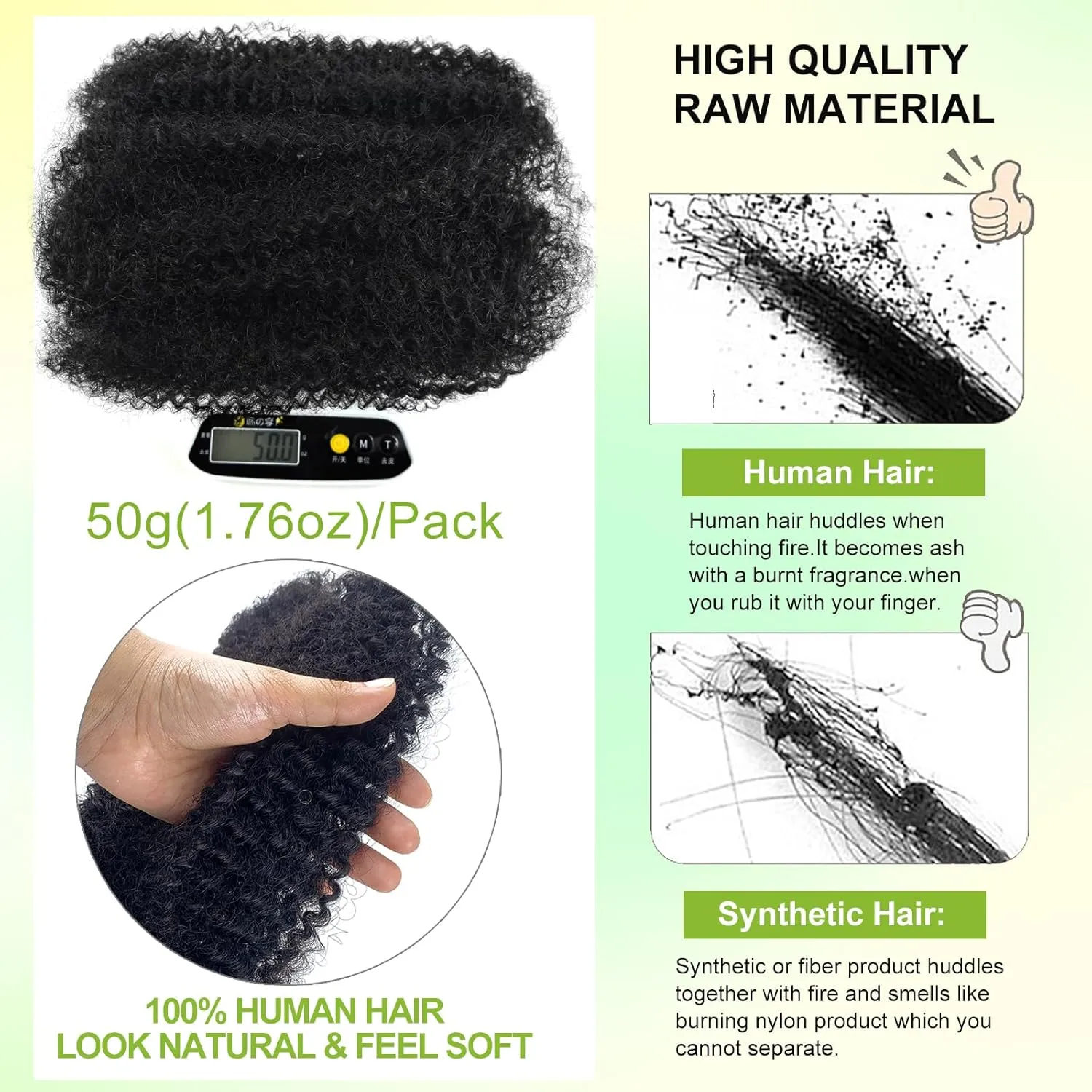 poetically Afro Kinkys Bulk Human Hair 10 Inch 50g/Bundle Brown Afro Kinky Bulk 100% Human Hair Loc Extensions Marley Twist Brainding Hair