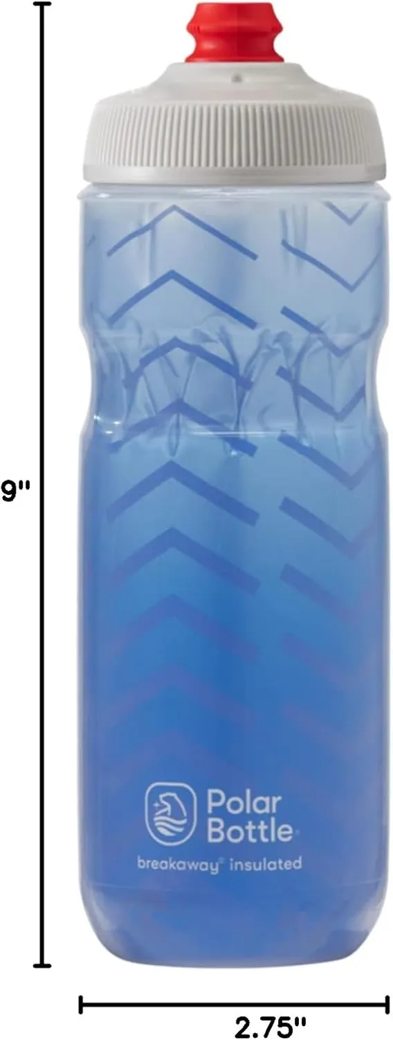 Polar Bottle Breakaway Insulated by HydraPak (20oz & 24oz) - BPA Free, Cycling & Sports Squeeze Water Bottle