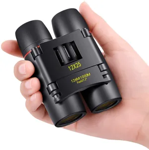 POLDR 12X25 Small Pocket Binoculars Compact Adults, Mini Kids Binoculars Boys for Bird Watching,Concert Theater Opera