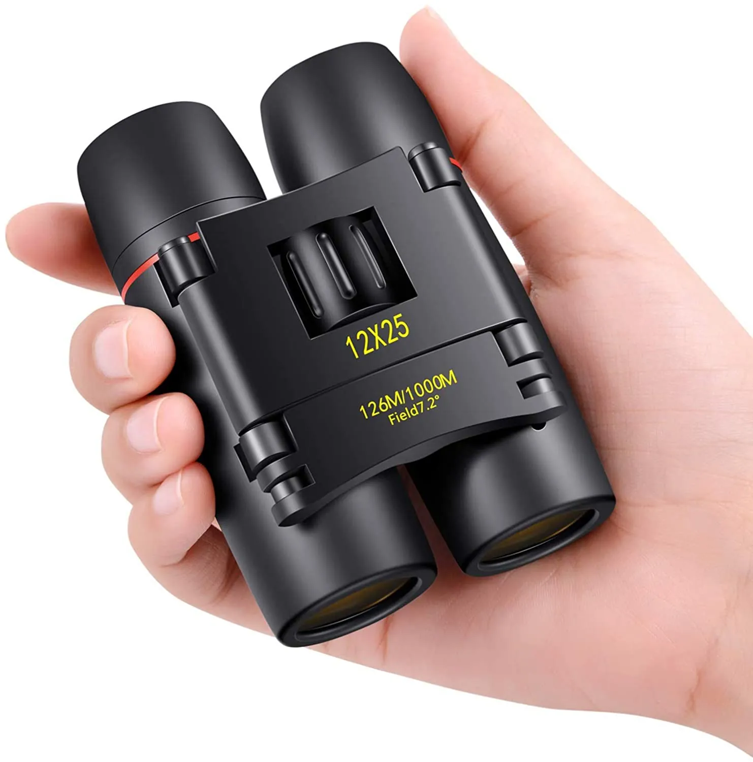 POLDR 12X25 Small Pocket Binoculars Compact Adults, Mini Kids Binoculars Boys for Bird Watching,Concert Theater Opera