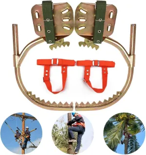 Pole Climbing Spikes, Adjustable Tree Climbing Tool, Professional Non-Slip Tree Climbing Spikes for Climbing Hunting Observation Picking Fruit,model-450model