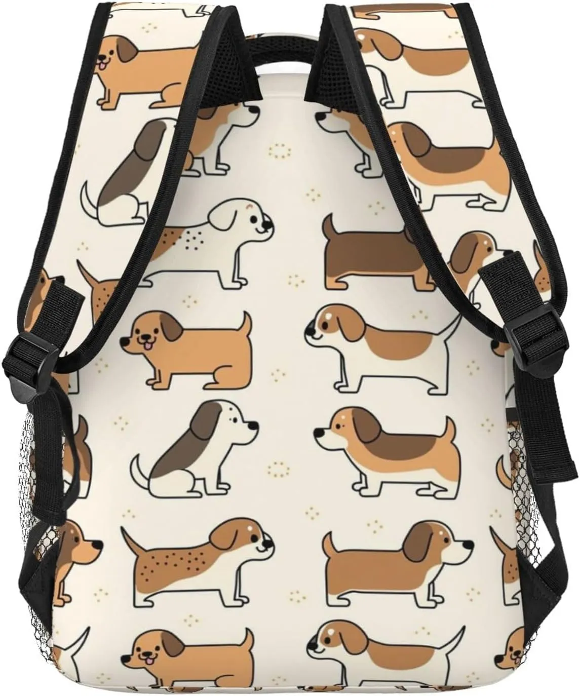 Polyester Daypack Backpack for Trekking Picnic Walking Cycling - Large Capacity Anti-Theft Multipurpose Shoulder Bag, Cute Funny Dogs Art Casual Daypack