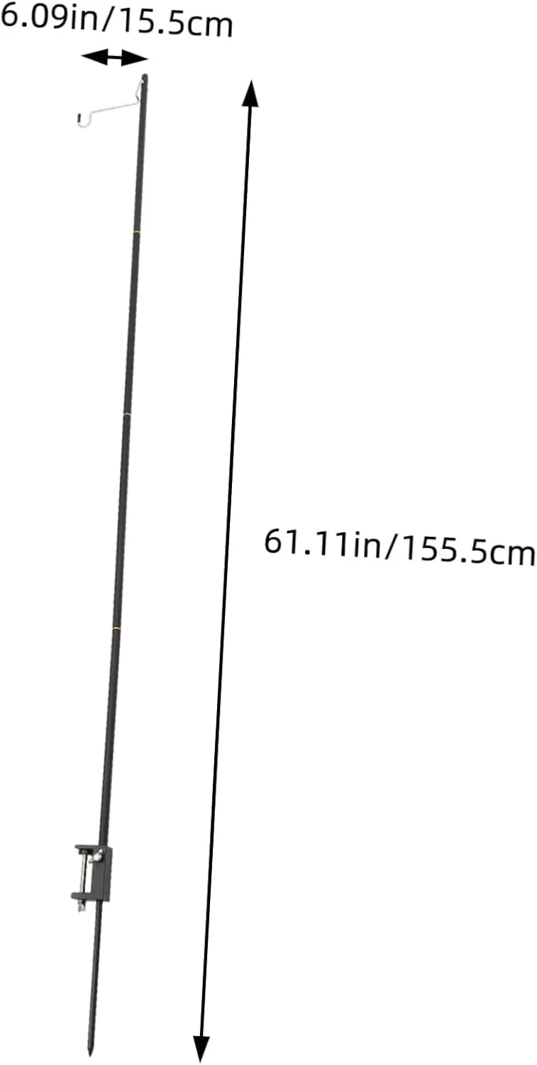 POPETPOP Aluminum Alloy Outdoor Light Bracket Portable Camping Lantern Hanger Adjustable Pole for Hiking Picnic