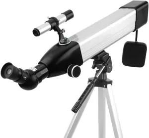Portable Monocular Astronomical 500/60mm High Magnification Astronomy Refractor with Adjustable Tripod and Handbag Space Magnification Starry Sky Deep Space Mirror Stargazi