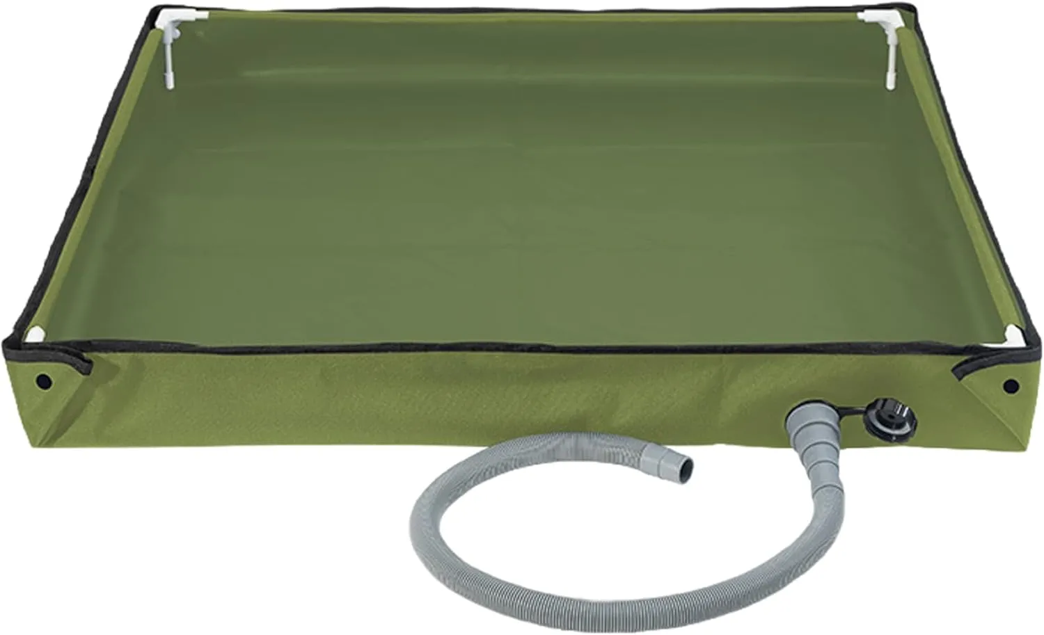 Portable Shower Pan, Foldable Shower Base & Basin Floor with Detachable Drain Pipe for Camping, RV, Outdoor, Indoor and Portable Stall/31.5x31.5x3.9 Inch