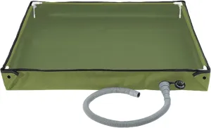 Portable Shower Pan, Foldable Shower Base & Basin Floor with Detachable Drain Pipe for Camping, RV, Outdoor, Indoor and Portable Stall/31.5x31.5x3.9 Inch