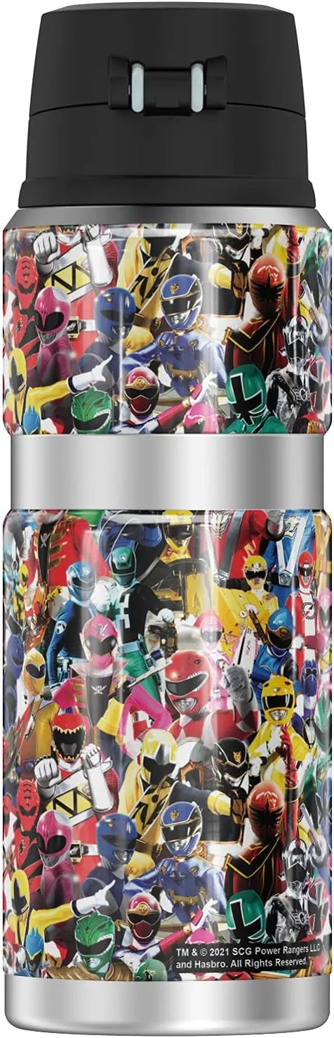 Power Rangers Crowd of Rangers THERMOS STAINLESS KING Stainless Steel Drink Bottle, Vacuum insulated & Double Wall, 24oz