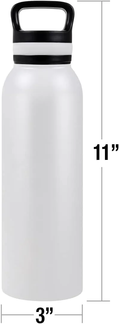 Power Rangers: Dino Fury OFFICIAL Black Ranger Character 24 oz Insulated Canteen Water Bottle, Leak Resistant, Vacuum Insulated Stainless Steel with Loop Cap