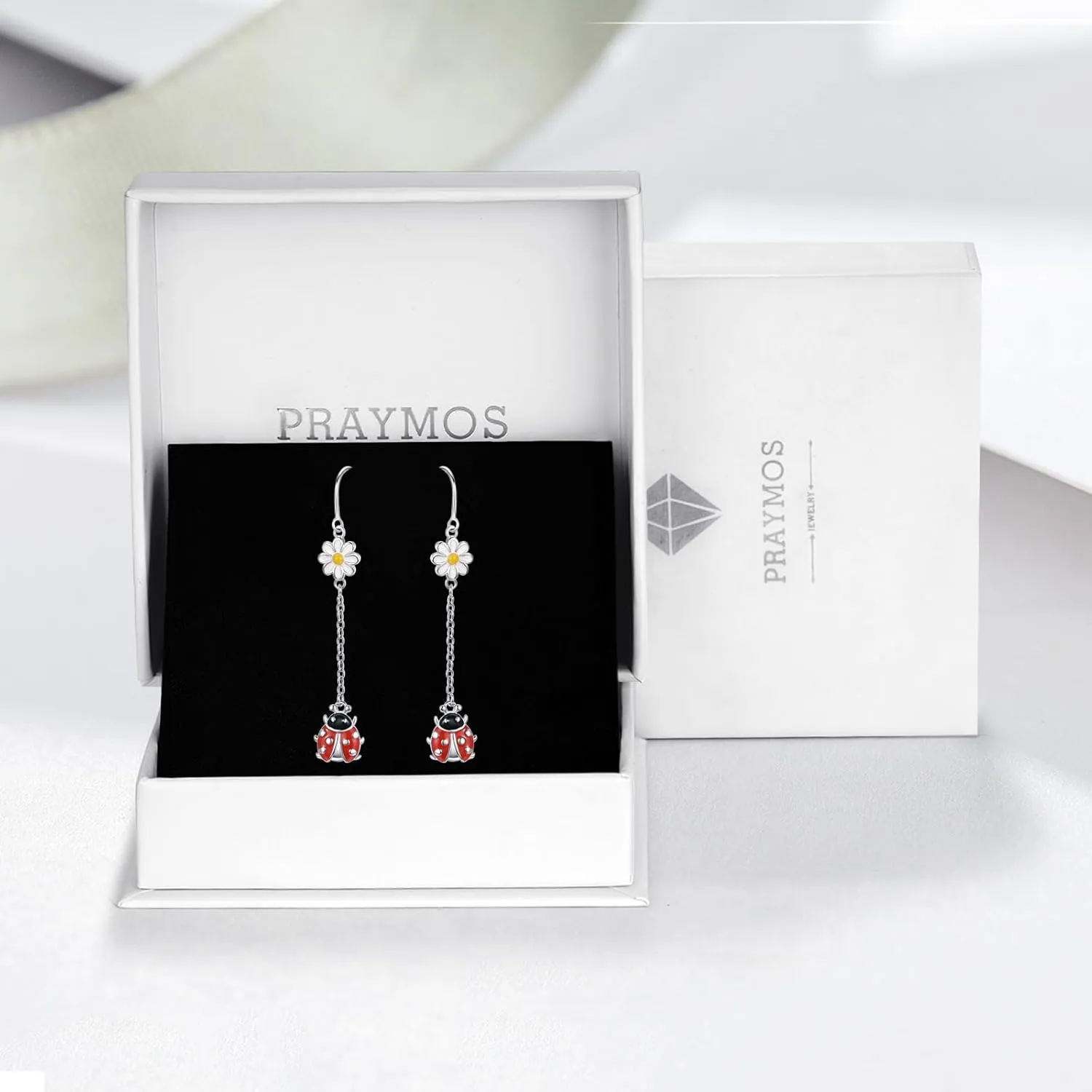 PRAYMOS 925 Sterling Silver Animal Earrings Cat/Turtle/Dog Earrings Novelty Fun Dangle Earrings Animal Gifts for Women