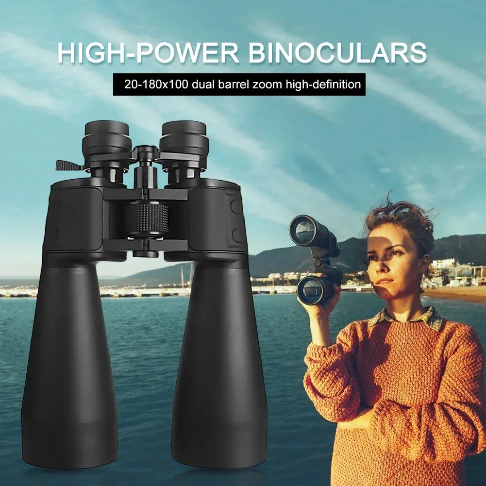 Professional 20-180x100 Binoculars High Magnification Wide-angle Long Range Zoom Hunting Astronomical Telescope HD Zoom
