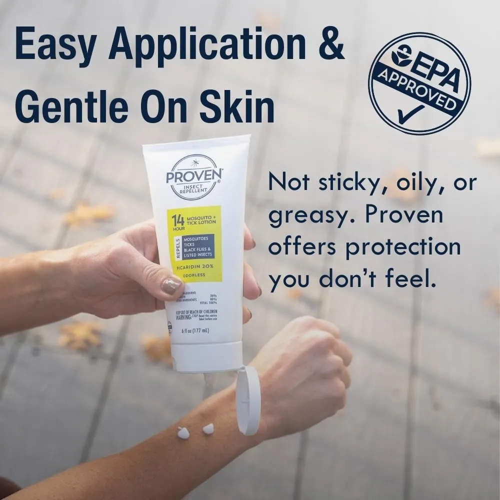 Proven Insect Repellent Lotion, Keep Mosquitoes, Ticks and Flies Off, DEET Alternative Repellent, Up to 14-Hour Protection, Great for Camping or Hiking, 2 Ounce, Gentle Scent Lotion, 2 Pack