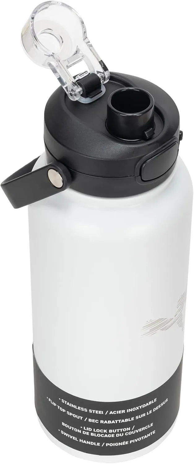 PUMA Evercat 32 oz Stainless Steel Water Bottle, White, One Size