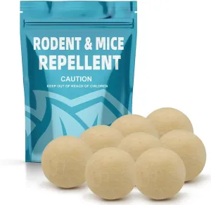 Puytgrda Rodent & Mice Repellent, Mice Repellents Indoor, Mouse Repellent Balls for House, Rat Repellant, Peppermint to Repel Mice and Rats, Keep Mice Out, Mouse Deterrent, Mouse Away-8 Packs
