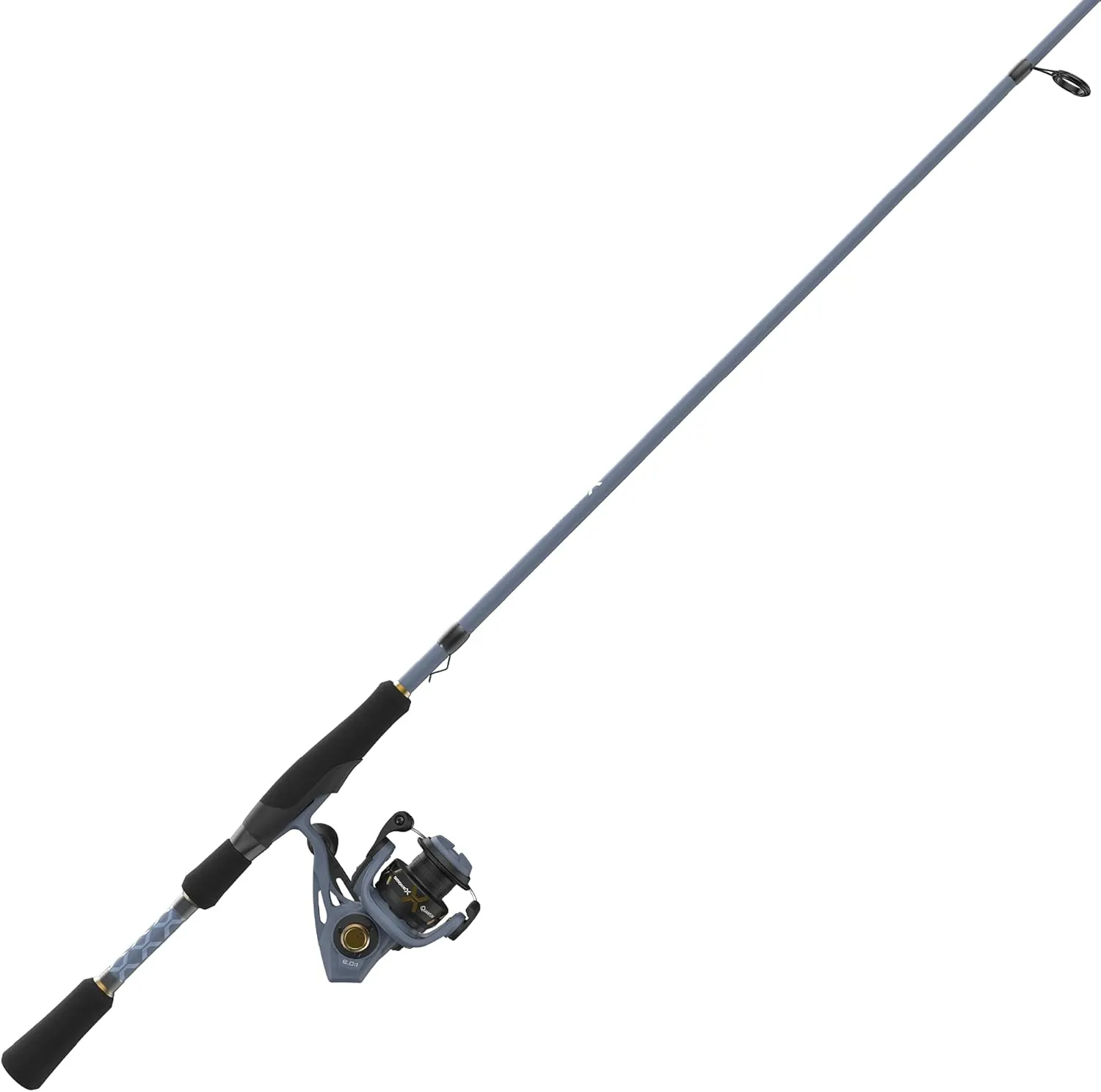 Quantum Smoke X Spinning Reel and Fishing Rod Combo 1-Piece IM8 Graphite Fishing Pole with Split-Grip EVA Rod Handle, Changeable Right- or Left-Hand Retrieve, Blue