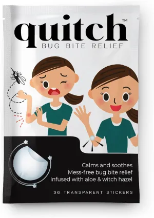Quitch Bug Bite Itch Relief Patch FSA Eligible, Summer Travel Essentials for Kids, Mosquito Bug Bite Thing Alternative, Summer Camp Essentials Itch Relief, Baby hydrocortisone Cream Alternative