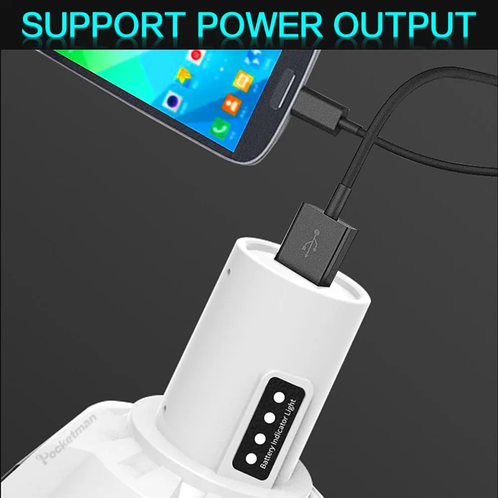 Rechargeable Solar LED Garden Lamp Remote Control Bulb Portable Emergency Night Market Light Outdoor Camping Tent Latern