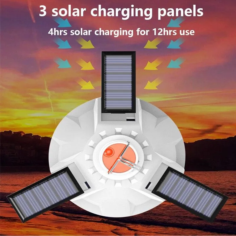 Rechargeable Solar LED Garden Lamp Remote Control Bulb Portable Emergency Night Market Light Outdoor Camping Tent Latern