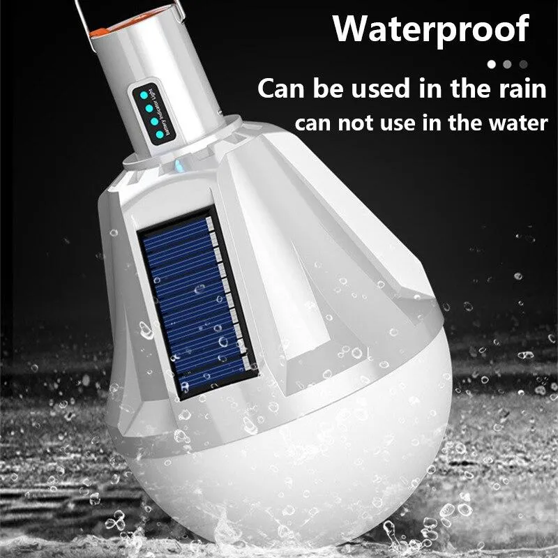 Rechargeable Solar LED Garden Lamp Remote Control Bulb Portable Emergency Night Market Light Outdoor Camping Tent Latern