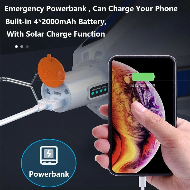 Rechargeable Solar LED Garden Lamp Remote Control Bulb Portable Emergency Night Market Light Outdoor Camping Tent Latern