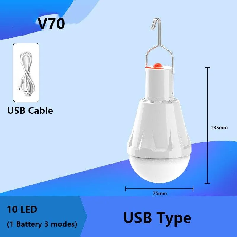 Rechargeable Solar LED Garden Lamp Remote Control Bulb Portable Emergency Night Market Light Outdoor Camping Tent Latern