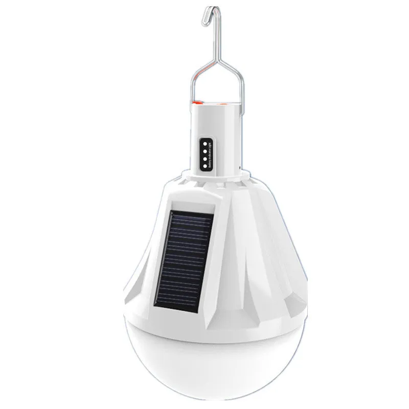 Rechargeable Solar LED Garden Lamp Remote Control Bulb Portable Emergency Night Market Light Outdoor Camping Tent Latern