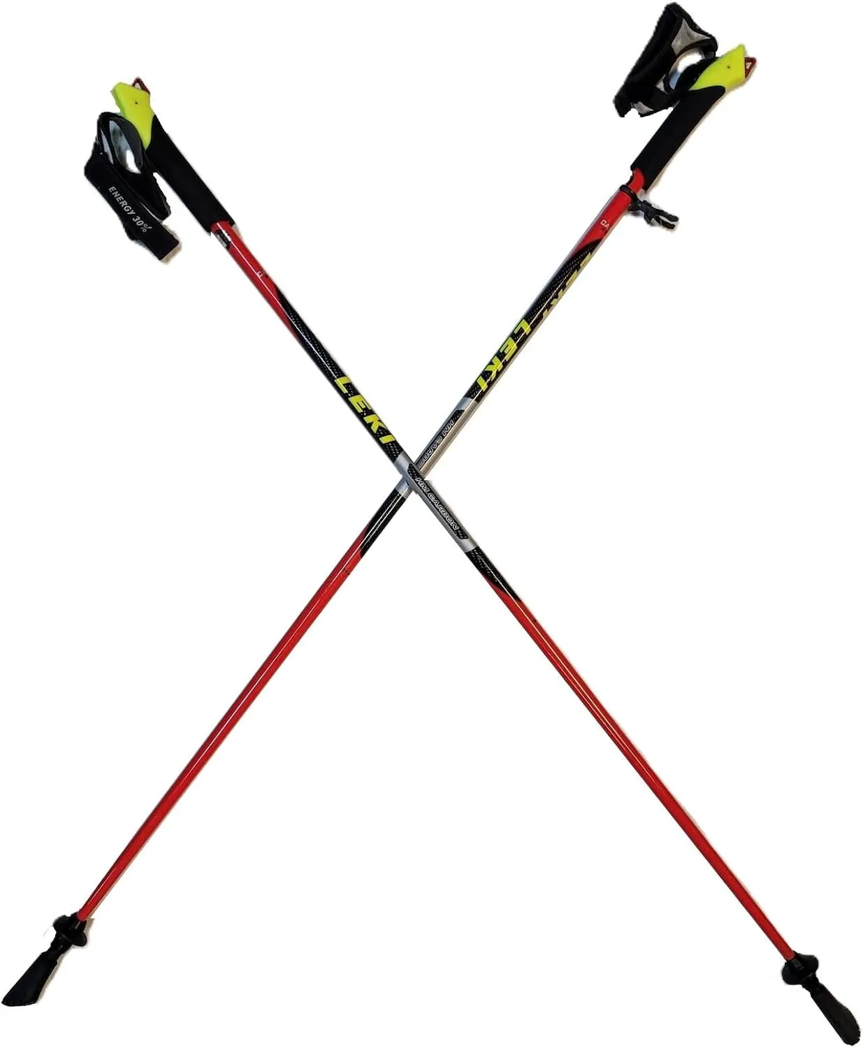 Replacement for LEKI Nordic Walking Pacer HM Carbon Trekking Poles Red 120cm