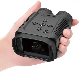 RSBFER Mini Night Vision Goggles, 8X Zoom Digital Night Vision Binoculars IR Telescope 1080P Save Photo & Video 3.2" Large Window Screen