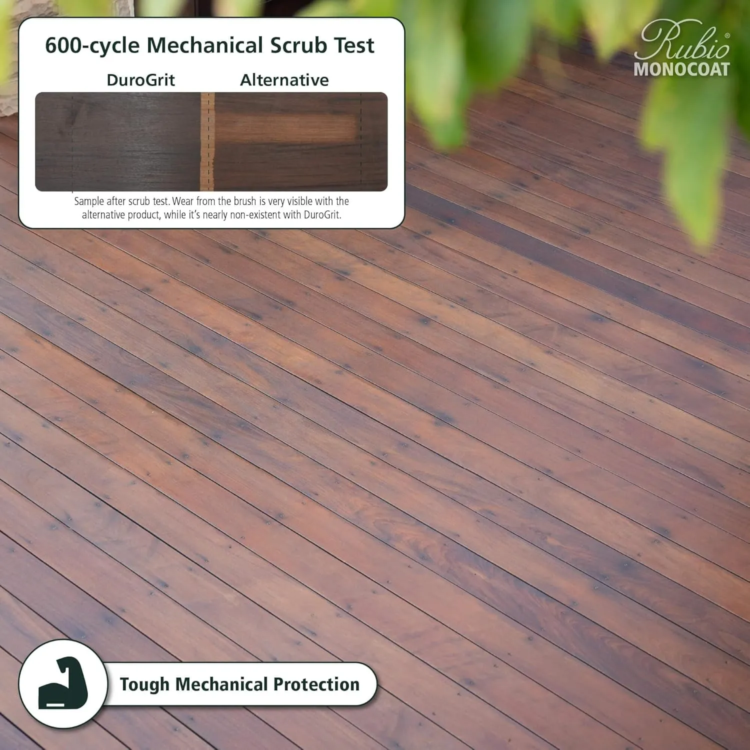 Rubio Monocoat DuroGrit Outdoor Wood Oil, Stain & Sealer, 150 ft² - Grassland Beige | 1 Layer, UV Protection for Deck, Fence & Furniture | 1 L