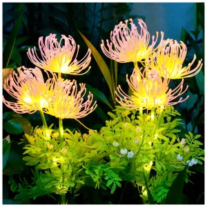 Rynx | Dooyard Solar Garden Light, Solar Flower Light With Glowing Flowers And Stems, Upgraded Solar Panel, Solar Light Outdoor For Garden Decoration, Garden Decor And Gift For Mother (2 Pack)