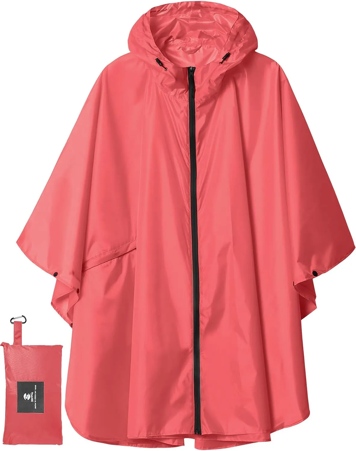 SaphiRose Unisex Rain Poncho Raincoat Hooded for Adults Women with Pockets