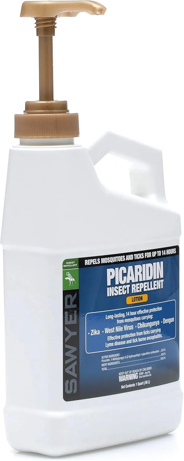 Sawyer Products SP565 Premium Insect Repellent with 20% Picaridin, 1-Quart Lotion Pump Dispenser,White