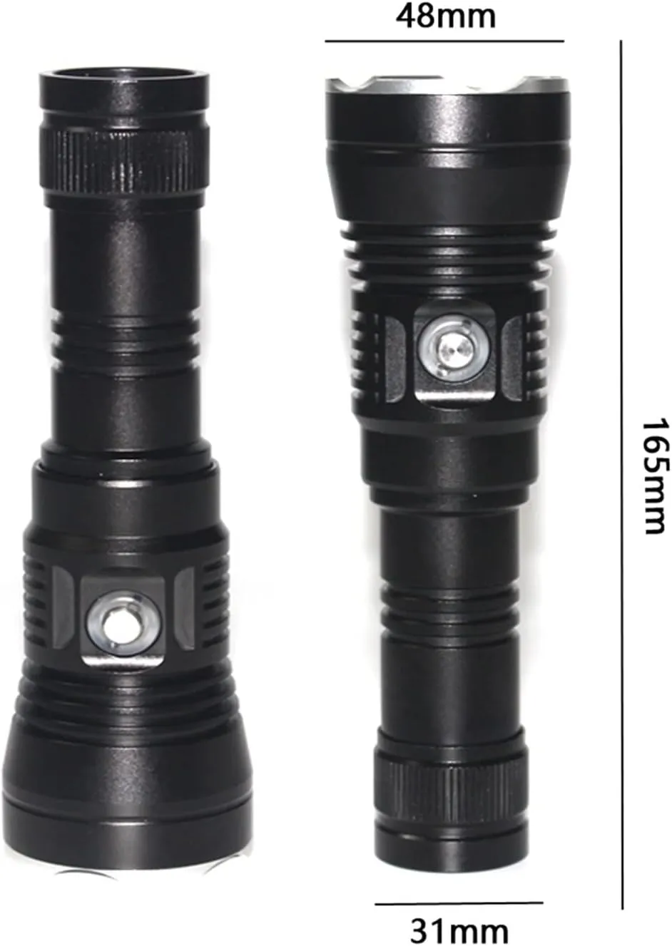 Scuba Diving Flashlight 20W 4-Mode XHP70 LED Diving Flashlight Torch 8000Lumen 100M Underwater Waterproof LED Flash Light Lamp Lantern use 21700 Battery (C Yellow Light)