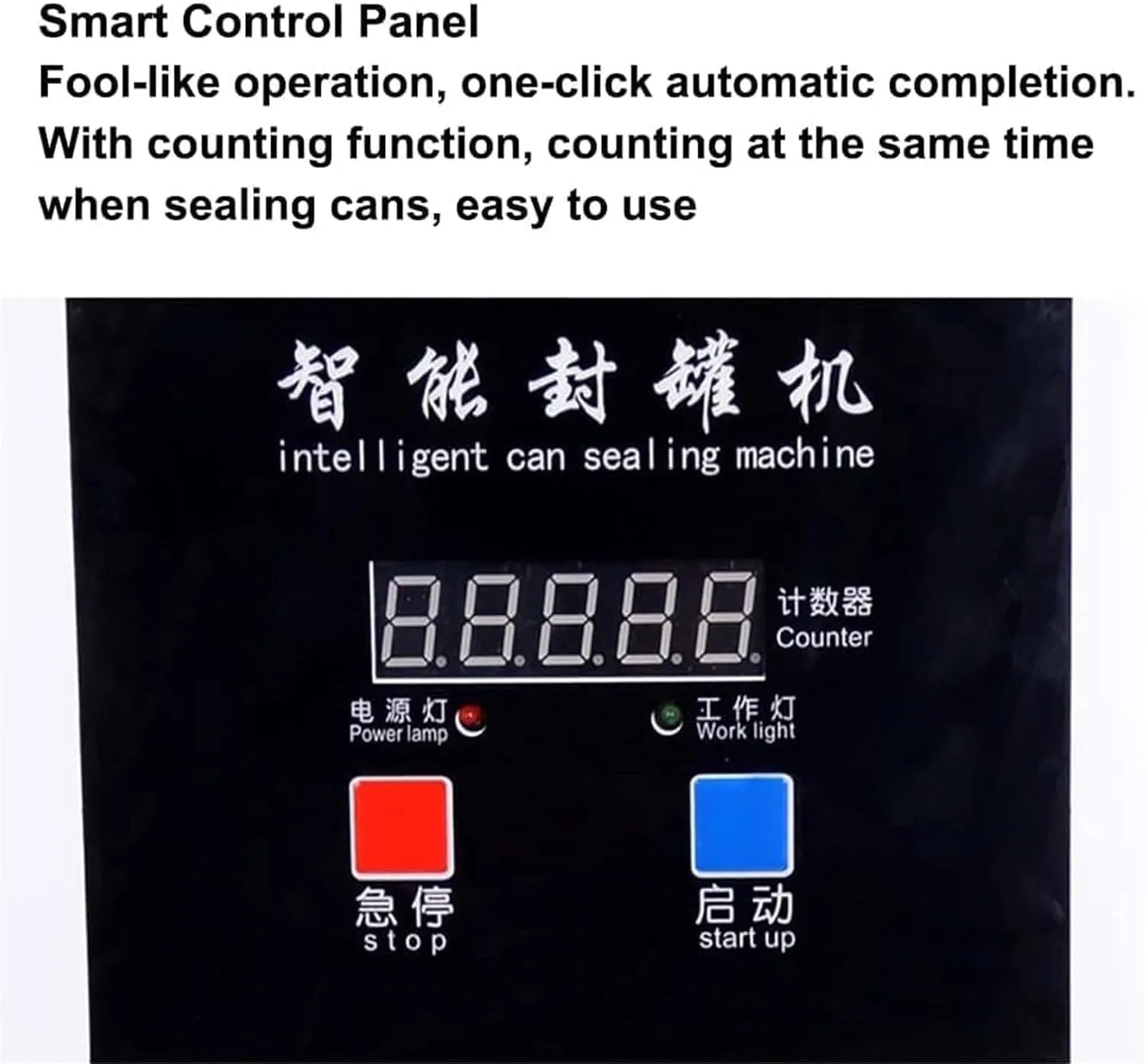 Semi-Automatic Tin Can Sealing Machine,Commercial Can Seamer,Electric Can Cup Sealer With Counter,Automatic Can Sealing Machine,For 55 Mm Diameter,Black