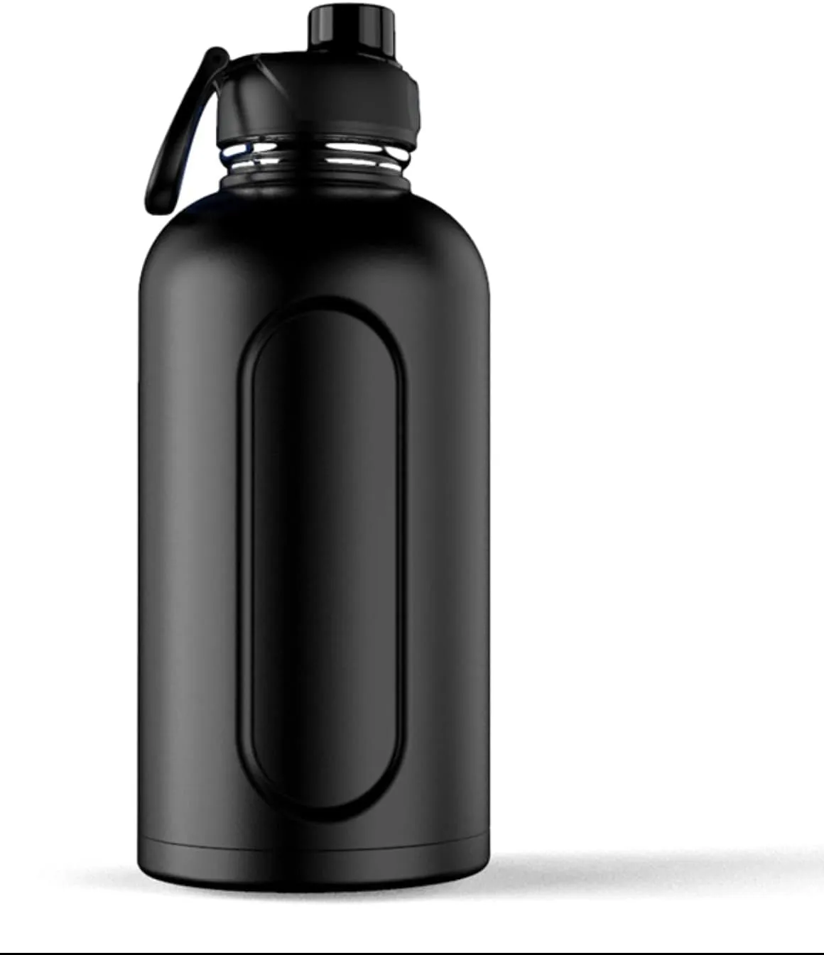 SHAKESPHERE Stainless Steel Sports Water Bottle - 34oz Double-Walled Hydration Jug, Leak-Proof with Handle - Reliable Workout Hydration, Gym Sessions - Outdoor Fitness Adventures (Black)